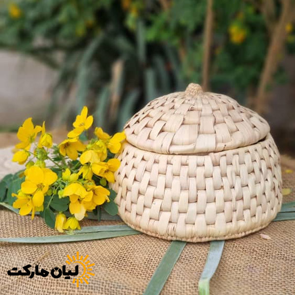 ظرف حصیری دربدار – دستسازه برگ نخل بوشهر - سوغات بوشهر